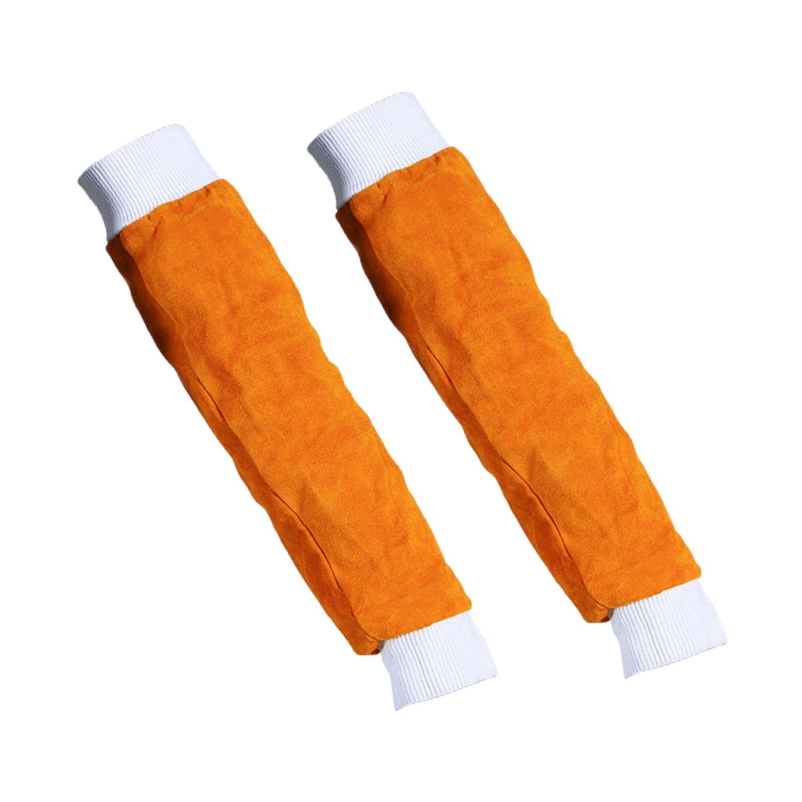 Manguitos de soldadura, protección contra el calor y las chispas, 57 cm, piel sintética, protección contra el calor y las chispas para soldadura y molienda