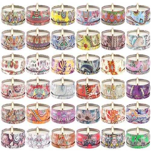 Scented Candles Gifts Set of 36 – 2.5oz Aromatherapy Travel Tin Candles, Relaxing Fragrances for Home, Spa, Gifts for Family, Friends, Teachers, Thank You Presents (Assorted Scents). by CAKETYCG - Used condition - Image 8