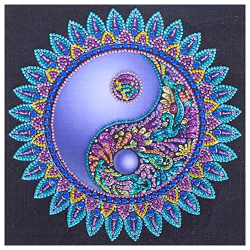 Ecotrump Partiellement Broderie Diamant, Bricolage Diamond Painting Forme Spéciale Résine Diamant Peinture Kit Complet Décoration Murale pour la Maison Salon 30x30cm (Mandala)