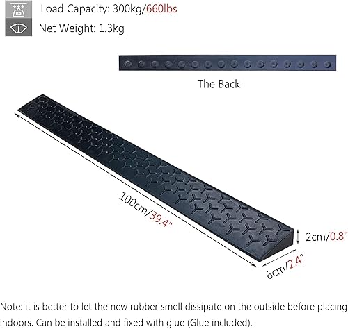 Miniatura 5 de Loading Ramps, Threshold Ramp, Threshold Ramp Rubber, 12345 cm Rise Wheelchairs Ramps for Home Garden Yard Sliding Glass Doors Steps, Indoor Outdoor