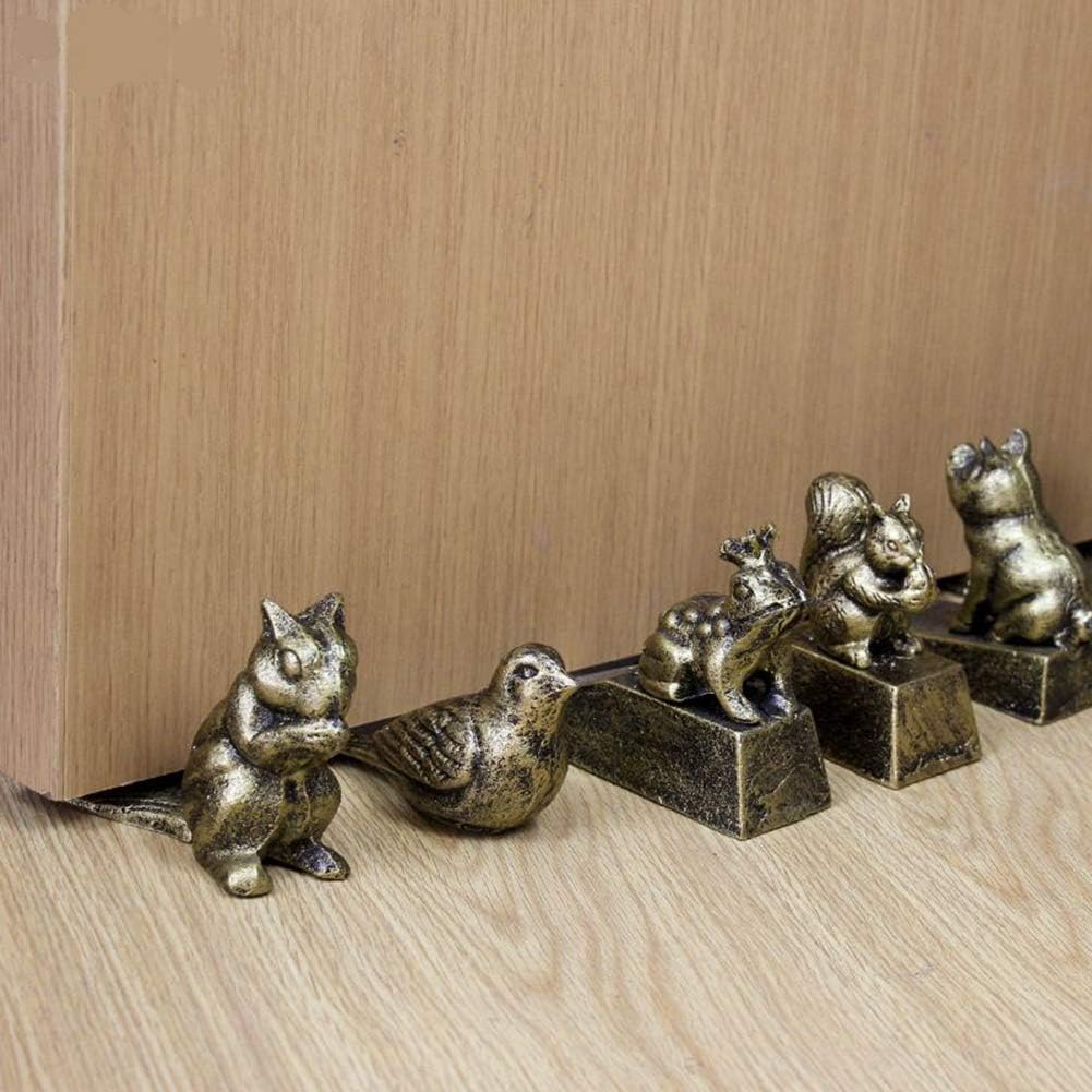 Door Stop Vintage Cast Iron Bird Door Stopper Heavy Duty Decorative Rustic Door Stoppers Anti-Slip Door Jam Door Wedge Sculpture Statue Home Office Bed Room Exterior Door Book Stopper Heavy Bookend