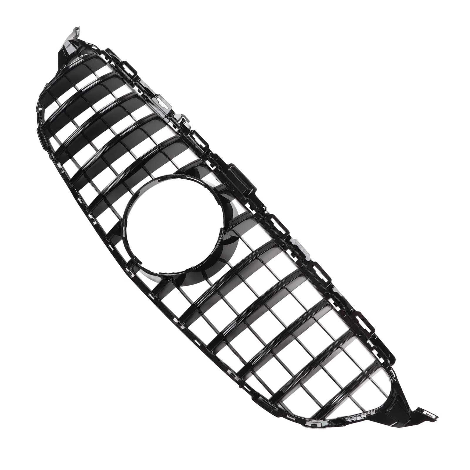 Aramox dla Panamericana GT Style Maskownica z Siatkową Maskownicą Zamiennik dla C Klasa W205 C205 Przed Liftingiem 2015-2018(pełna czerń)