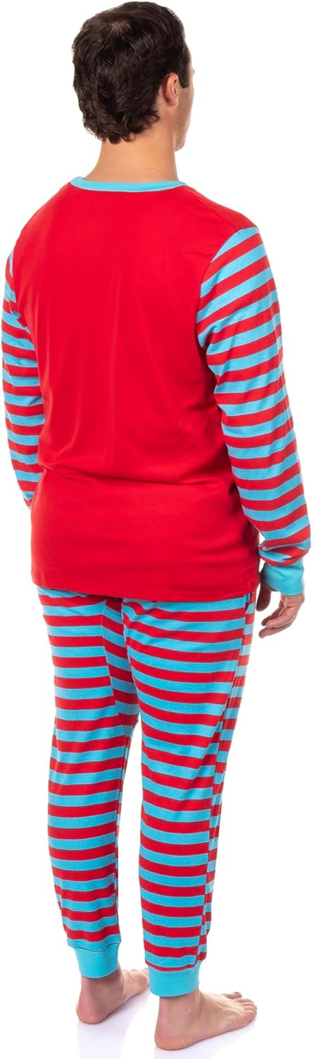 Dr. Seuss Thing 1 and Thing 2 Character Matching Family 2-Piece Tight Fit Pajama Set