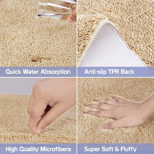 Image of MAXOSHINE Microfiber Bathroom Mat Anti Skid-Highly Absorbent Super Soft Door Mats for Home Kitchen Living Room-2000 GSM Floor Mat