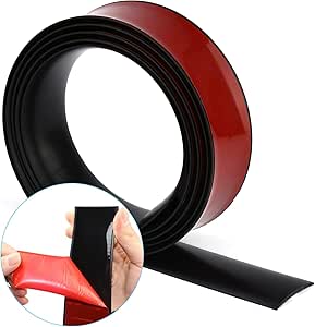 MIVIDE Overgangsprofiel, zelfklevend, vinyl overgangsprofiel, overgangslijst, vloer, zelfklevend, voor laminaat, deurlijst, vloerlijst, 400 x 4 cm ( esdoornkleurig