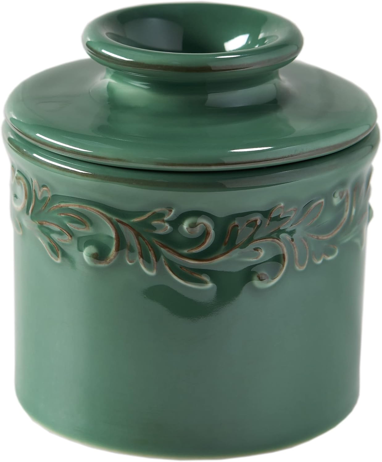 Butter Bell - The Original Butter Bell crock by L Tremain, a Countertop French Ceramic Butter Dish Keeper for Spreadable Butter, Antique Collection, Sea Spray