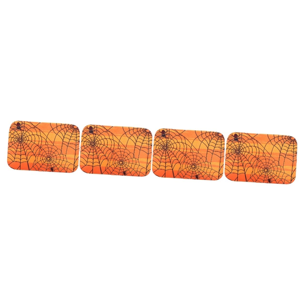 HANABASS 4pezzi Tappetino Antiscivolo Per Halloween Con Design Ragnatela Decorativo Per Entrate e Cucine Per Festeggiamenti e Decorazioni Festive
