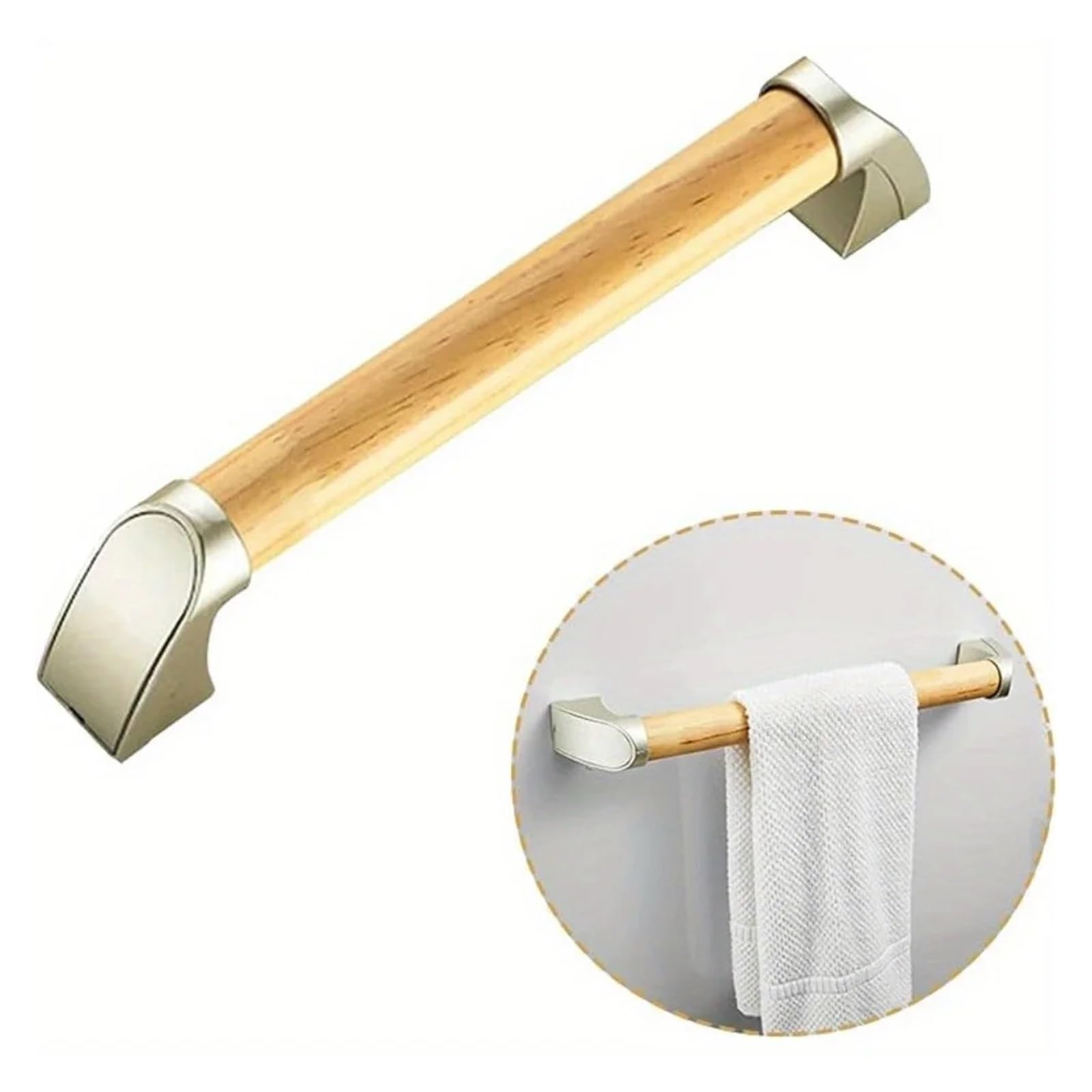 Asidero Ducha Barra de seguridad for bañera, barra madera maciza for baño, manija accesibilidad for, antideslizante for personas mayores para Cocina