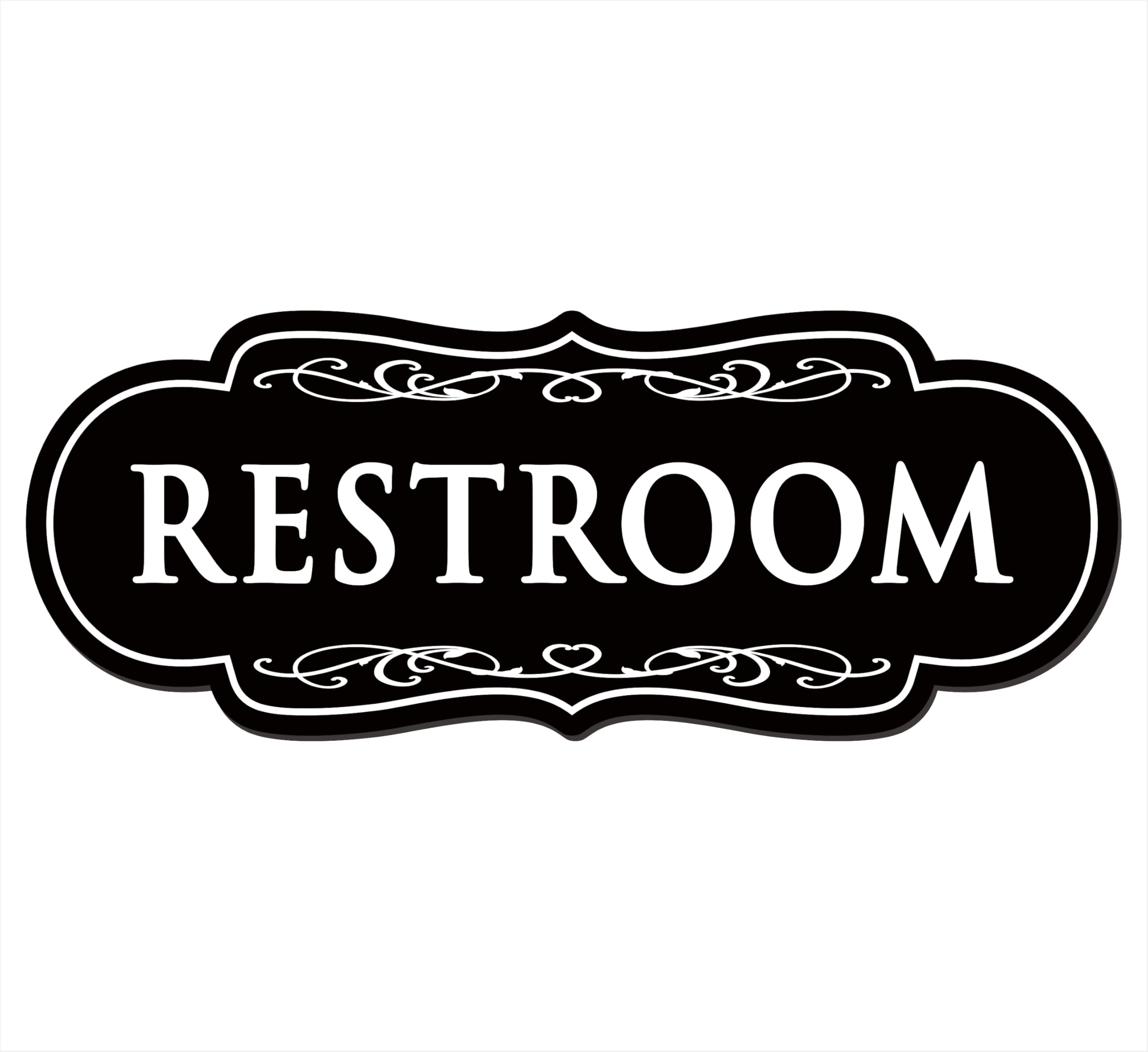 Restroom Sign – Bathroom Sign – Premium Durable Frosted Acrylic Material, Super Strong Self-Adhesive, Quick And Easy Installation, Perfectly Suitable