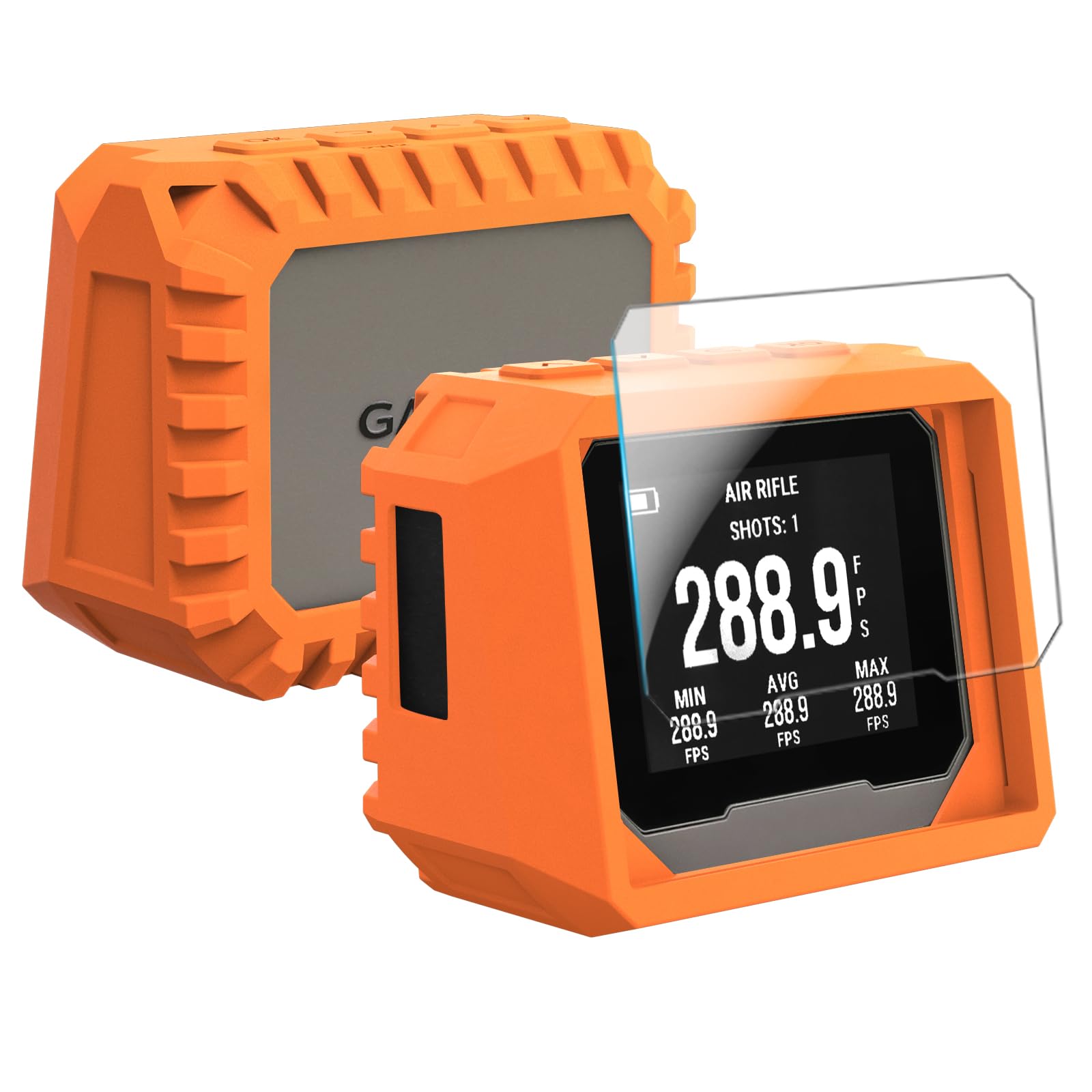 Silicone Protective Case for Garmin Xero C1 Pro Chronograph - Shockproof, Durable Design (Orange)