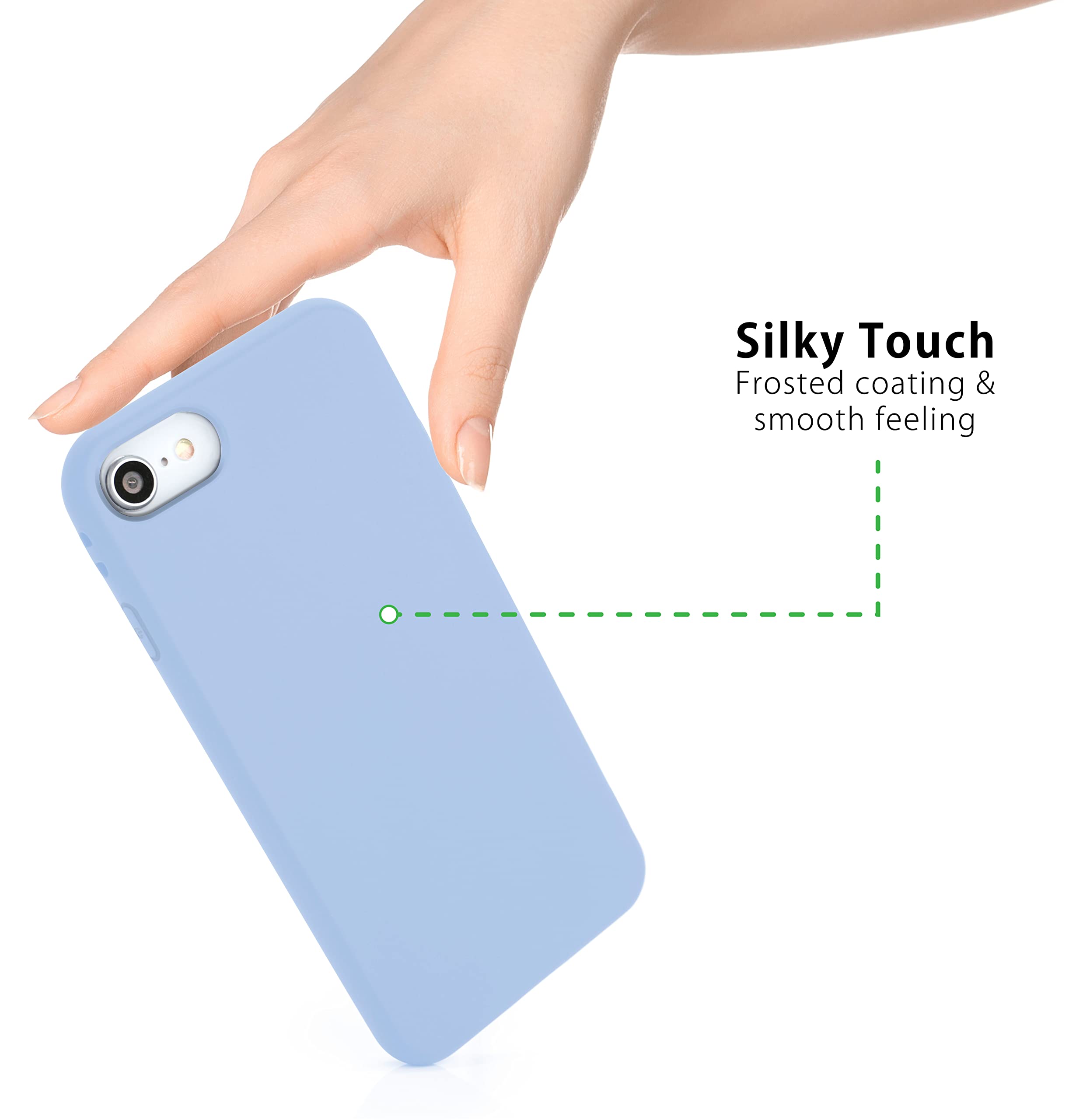 MyGadget Handyhülle Für IPhone SE 2022/2020/7/8 – Schlankes TPU-Case In Matt Schwarz, Stoßfest & Kratzfest