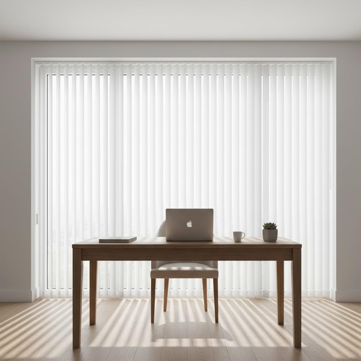 Divisor de habitación ajustable que elimina reflejos en puertas de patio grandes