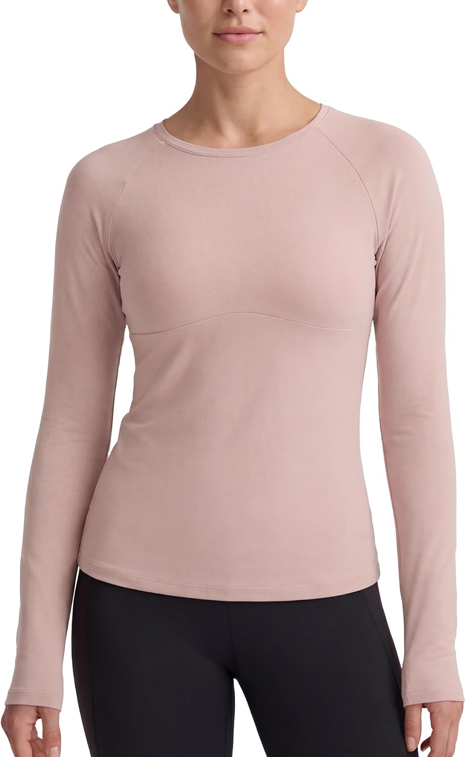 Zengjo Women's Long Sleeve Workout Tops Fitted Silky Cooling Athletic Performance Shirts Moisture Wicking for Yoga Gym