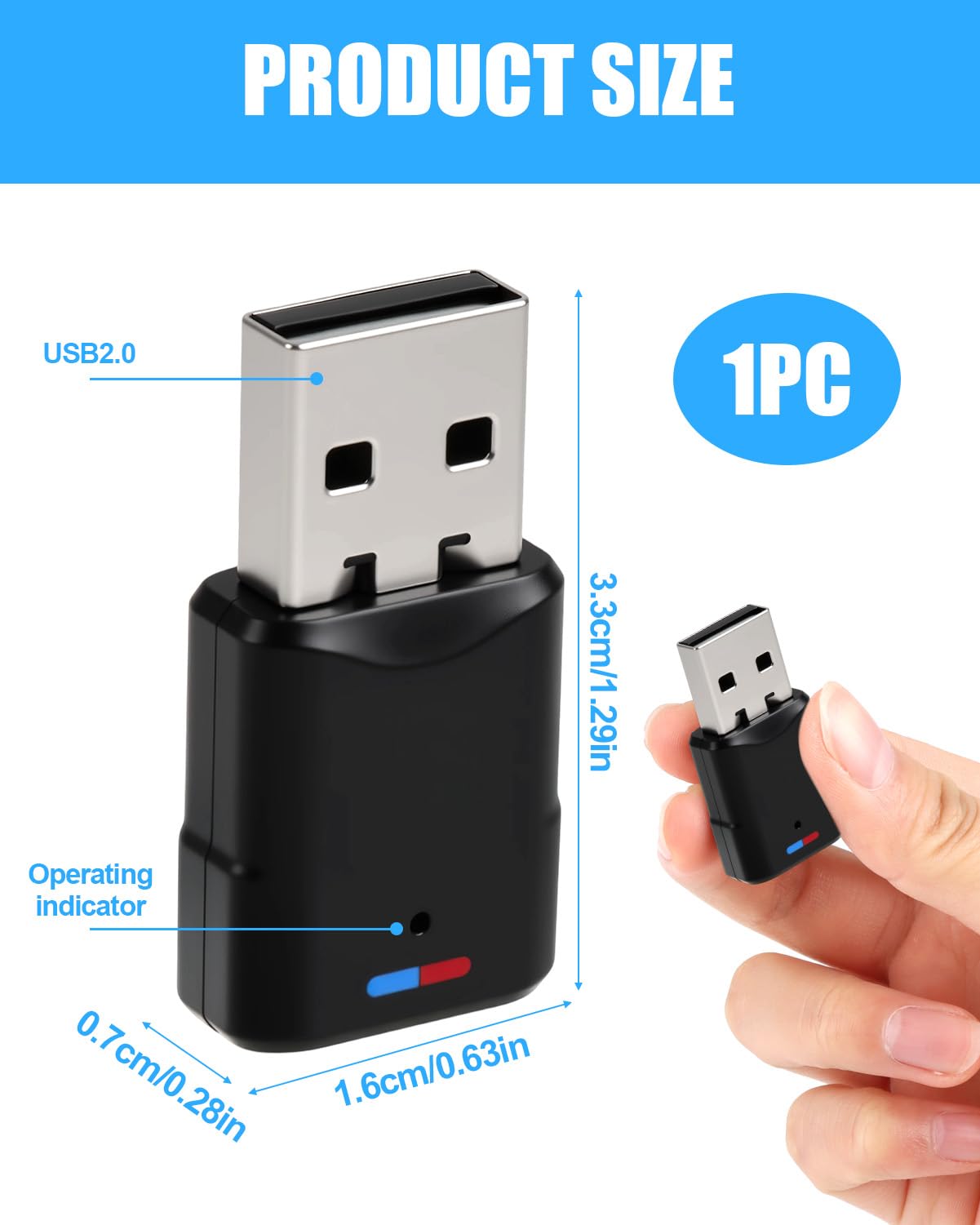 Adaptateur USB Bluetooth 5.3 pour PS4 PS5 PC Switch Audio Dongle Faible Latence