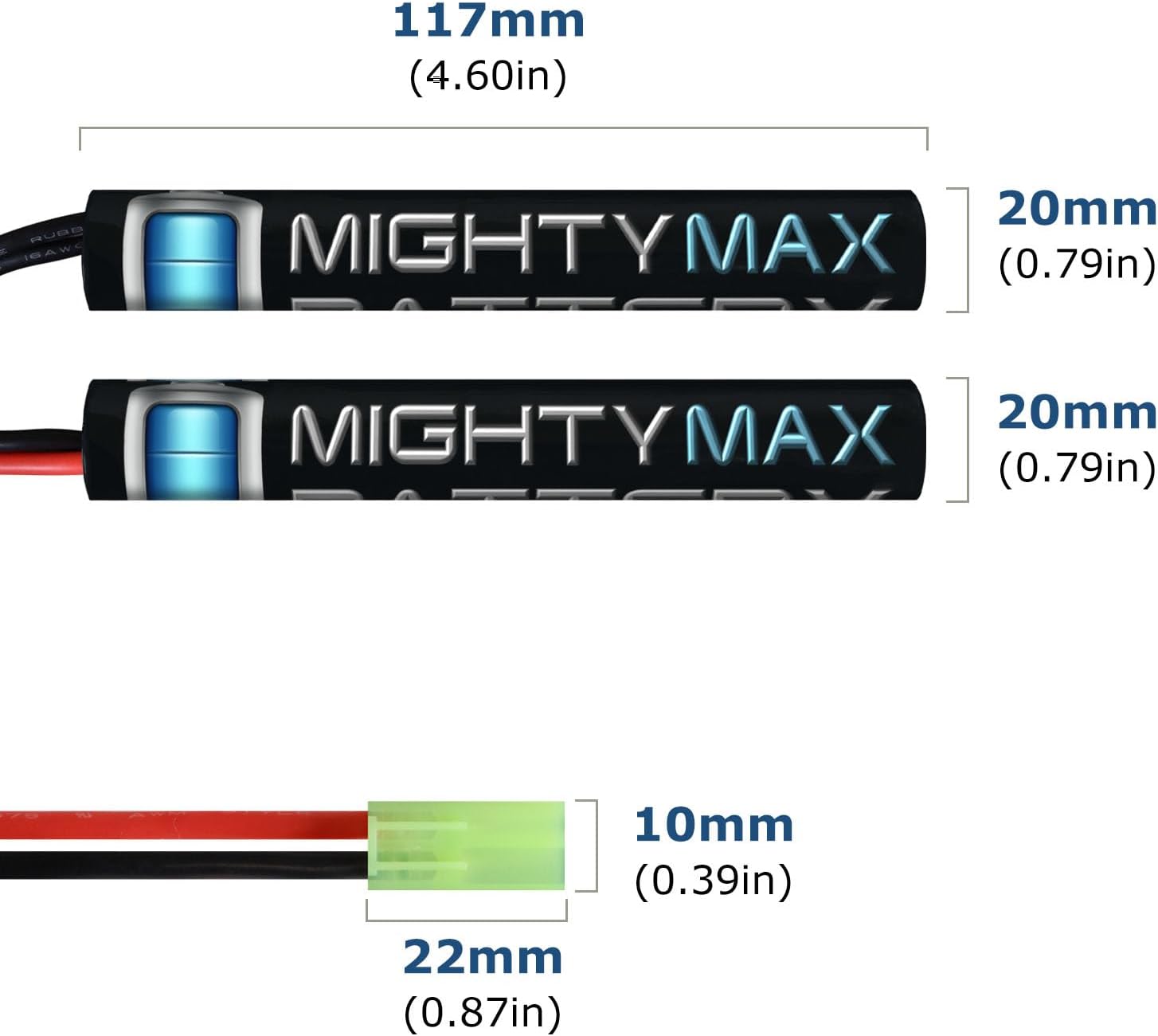 Mighty Max Battery 9.6V 1600mAh Butterfly Battery Pack image 2
