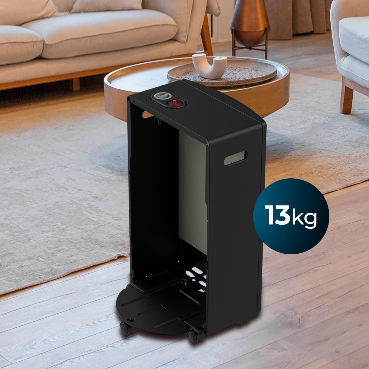 Cecotec Stufa a Gas Readywarm 5300 Catalytic 3000 W di Potenza in 2 Livelli | Tecnología Catalítica, Triplo Sistema Sicurezza, Compatibile con Bombole Gas Capacità 13kg, Maniglie, 4 Ruote, Calore Rapido