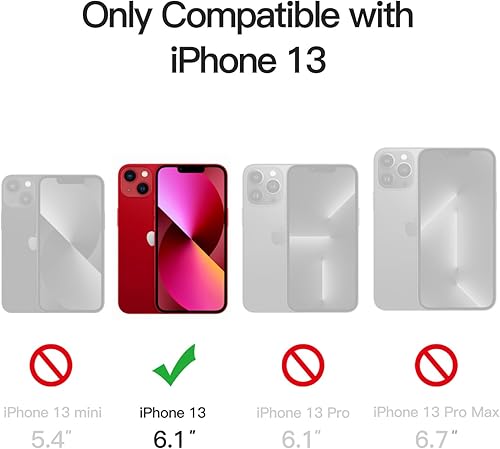 Miniatura 20 de JETech Funda mate para iPhone 13 de 6.1 pulgadas, a prueba de golpes, protección contra caídas de grado militar, cubierta trasera translúcida