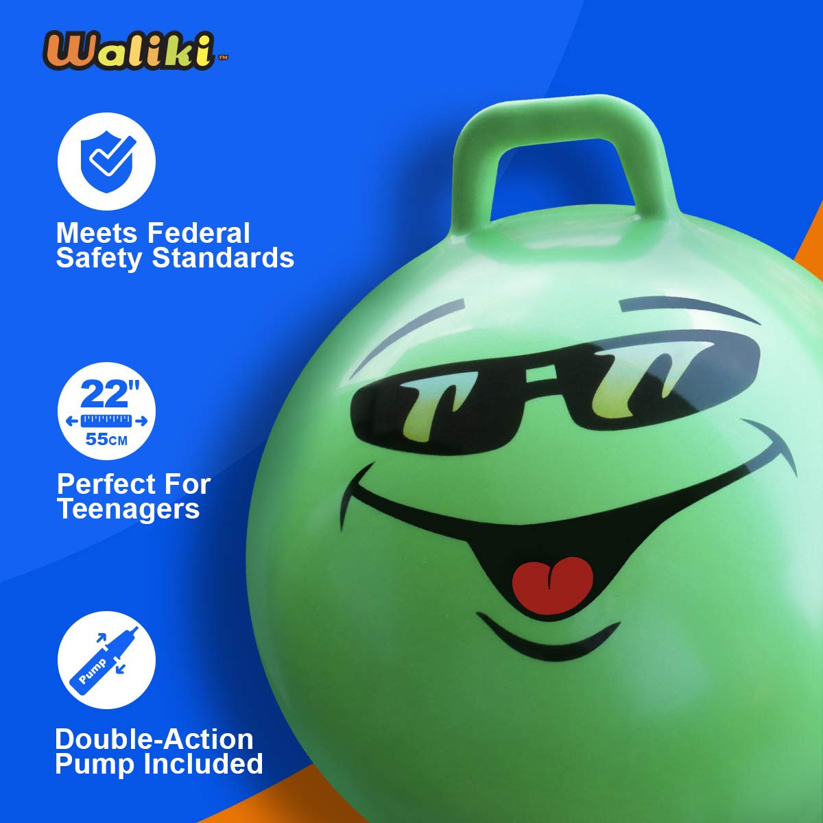 WALIKI Hopper Ball for Kids Hippity Hop Ball Jumping Hopping Ball