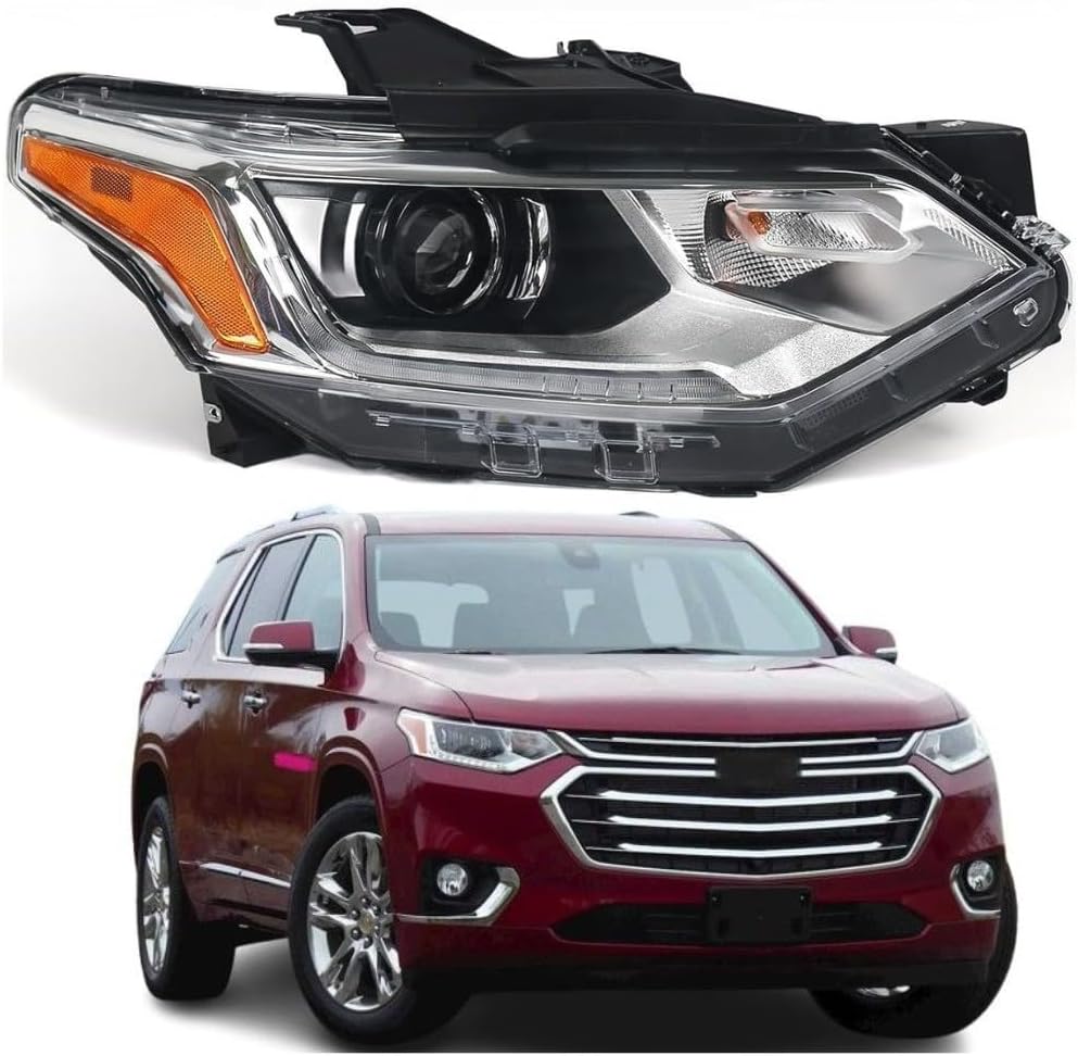 HID/Xenon Headlights Assembly For Chevy Traverse 2018-2021 with LED DRL Right Passenger Side