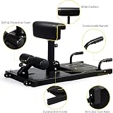 GYMAX Sissy Squat Machine, 8-in-1 Workout Machine with Adjustable Height & Protective Foam, Multiple Position Training Machine for Sissy Squat, Push-up, Sit-up, Rope Exercise, Home Gym (Black)
