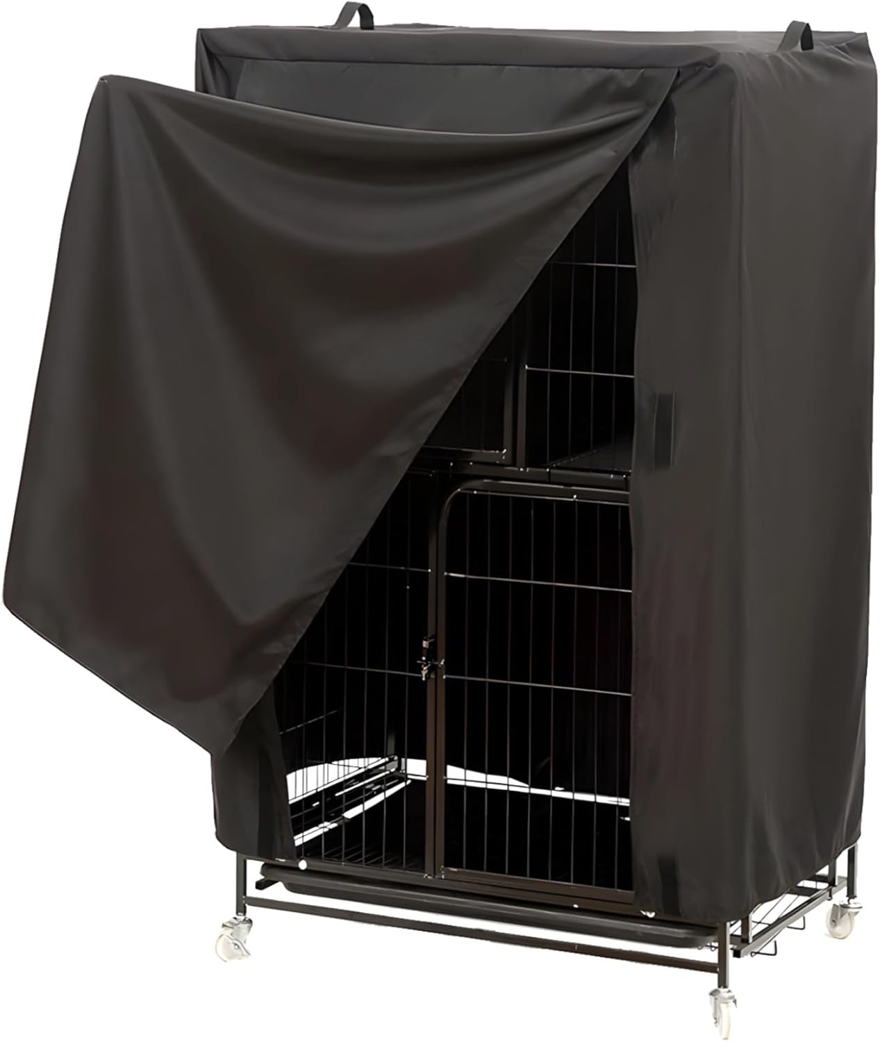 Black Bird Cage Cover with Handles, Waterproof Heavy Duty Cage Protector, Ideal for Outdoor & Indoor Use