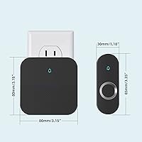 Vista 6 de AIDA - Timbre inalámbrico iluminado para el hogar, timbre impermeable con batería de 1,000 pies de alcance, 5 niveles de volumen con 58 tonos