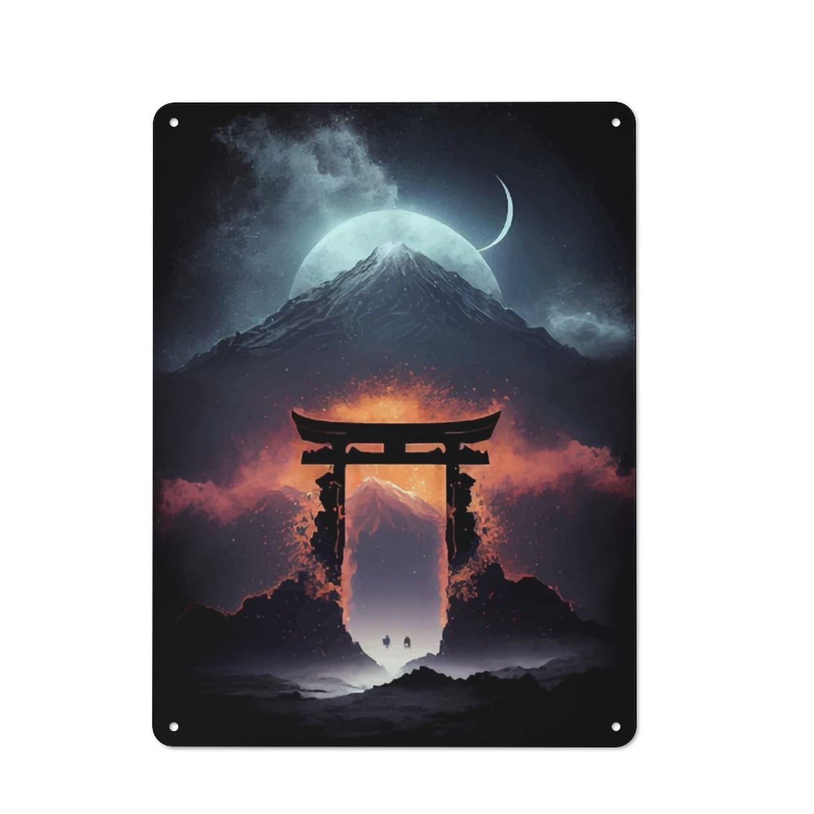 Tin Wall Plaque 40x30cm with Gateway of Fantasies for Bar Or Restaurant, Housewarming Present for People Styling Bar And Restaurant