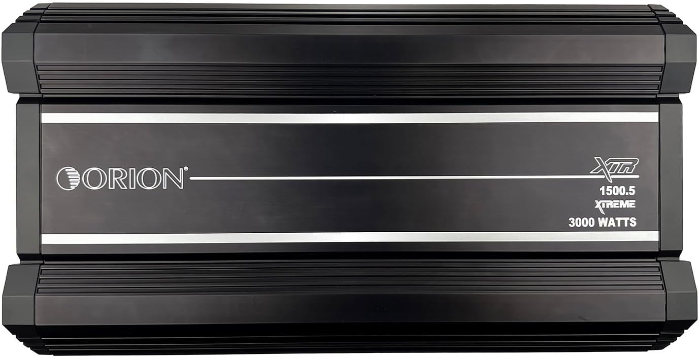 Orion XTR1500.5 XTR Series 1500 Watt 5-Channel Amp 125W x 4 at 2-Ohms Plus 1000W x 1 at 1-Ohm Class A/B+Class-D 5th Channel w/Remote Bass Knob High Performance Amplifier Made in Korea