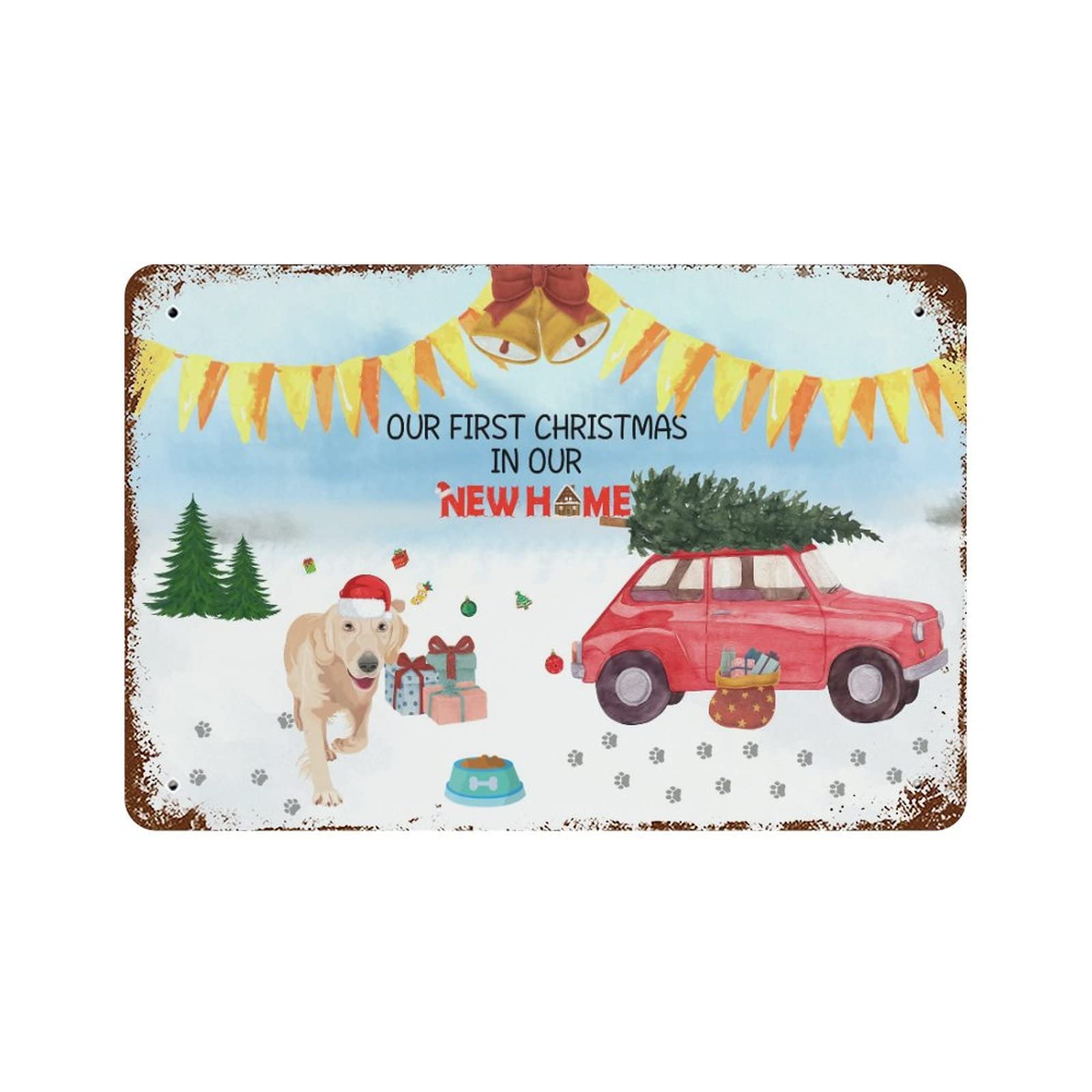 Panneau métal Christmas deco rustique pour embellir votre nouveau salon