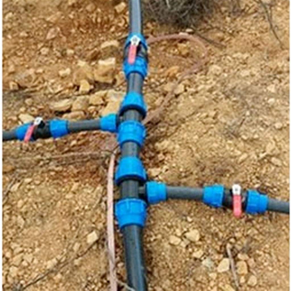 Válvula de bola de PVC, Pelota Conector rápido de unión PVC, accesorios for tuberías agua, menos núcleo, GardenAgri, 20-50mm, azul(50mm)