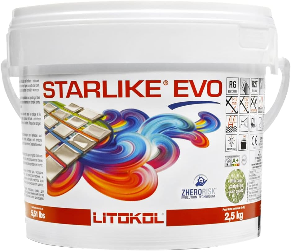 DesignTile Starlike EVO Epoxy Grout 113 Neutro Base for Metallic Color 2.5 kg - 5.5 lbs. (113 2.5kg-5.5lb)