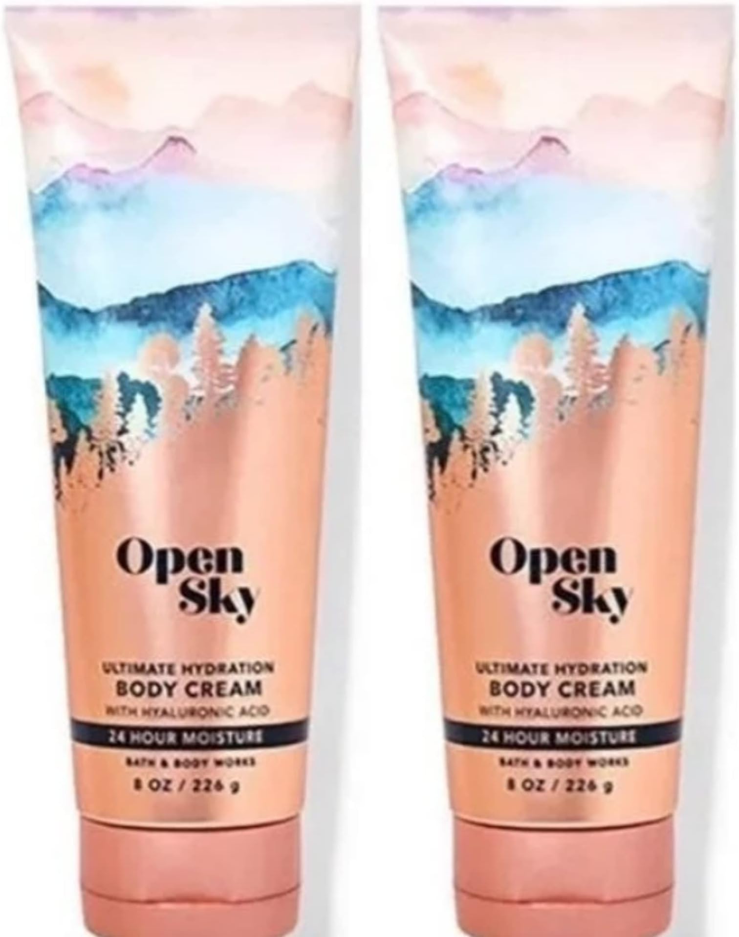 Bath and Body Works Gift Set of of 2 - 8 oz Body Cream - Mother's Day - (Open Sky)