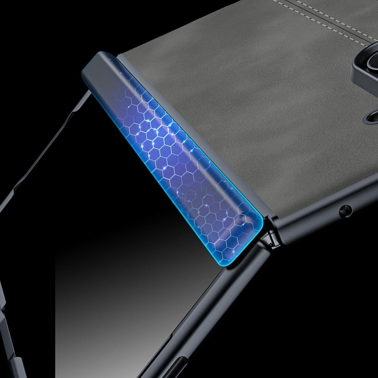 Funda para Samsung Galaxy Z Fold 8 Ultra, Cuero Guscio Rasguño Resistente | With Protector Pantalla Case(Marrón)