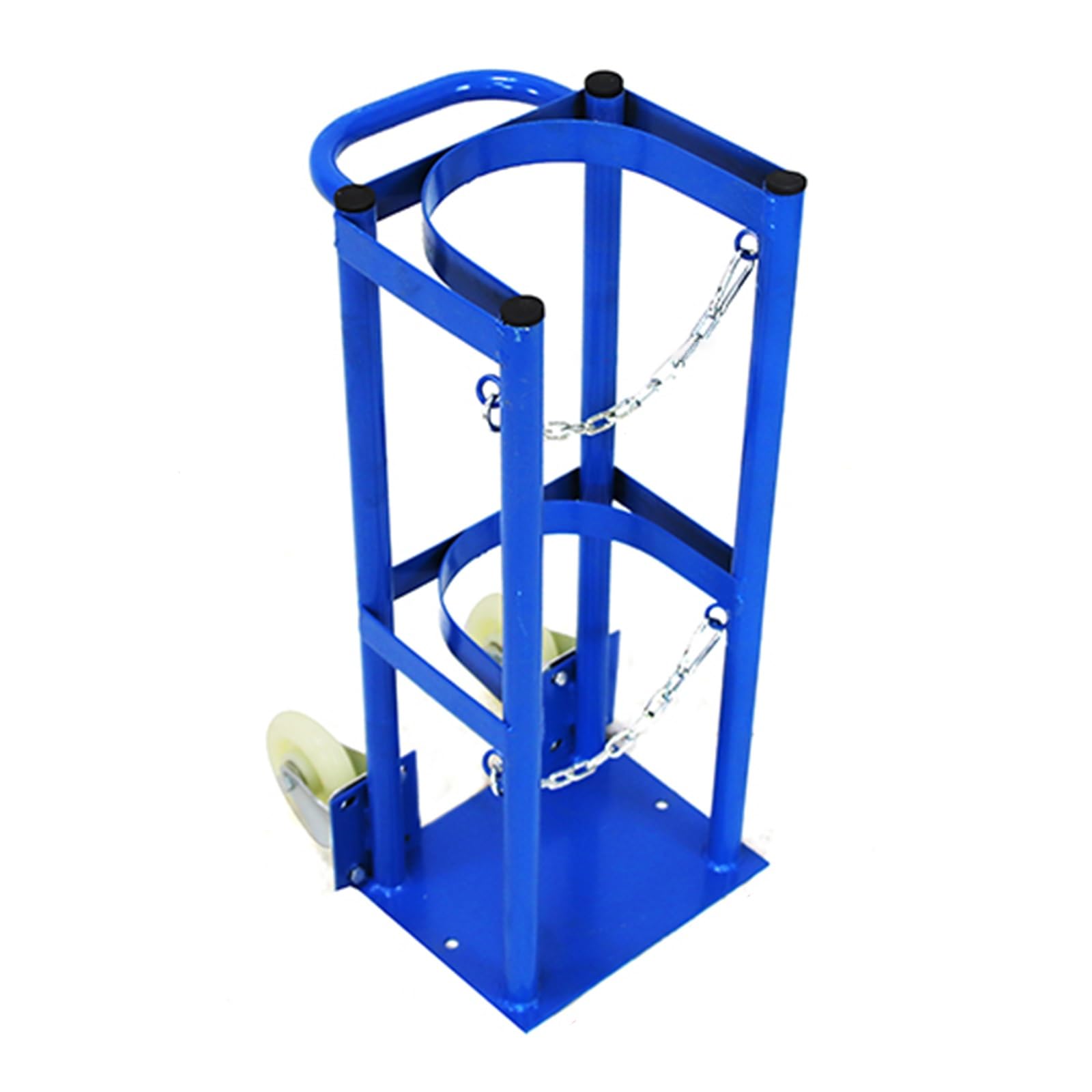 Genérico Soporte portátil para bombonas de Gas con Ruedas y asa, Soporte de Almacenamiento Duradero para Taller y Caravana, solución de fácil Movilidad para bombonas de Gas, diseño Resistente, transp