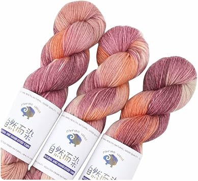 100g 270Meters Handmade Dyed Wool Yarn for DIY Knitting&Crocheting Sweater Scarf Gradient Color Wool Yarn-3PCS/SET