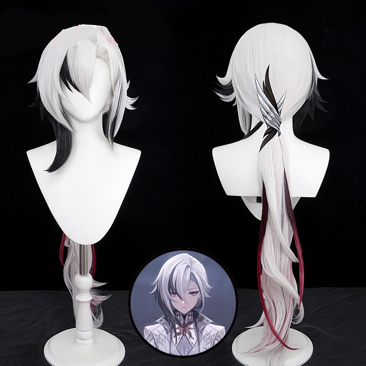Amazon.co.jp: 原神 僕人 阿蕾奇諾 アルレッキーノ コスプレウィッグ