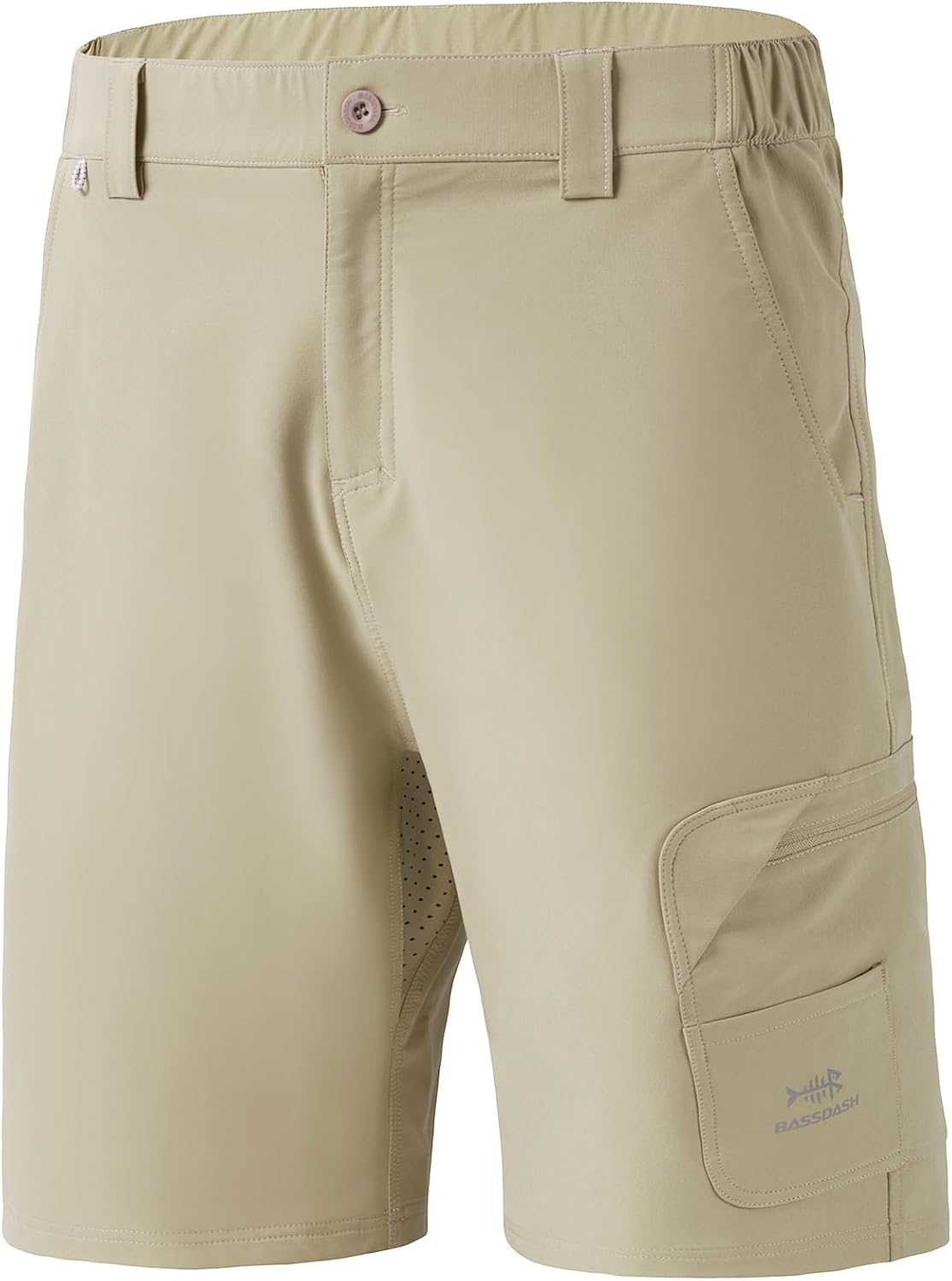 BASSDASH 10.5” Mens Fishing Cargo Shorts Quick Dry UPF 50+ Water Resistant FP01M