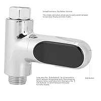 Vista 4 de Termómetro de ducha, pantalla digital LED de lectura instantánea, sensor de temperatura del agua con energía hidroeléctrica, diseño de ajuste
