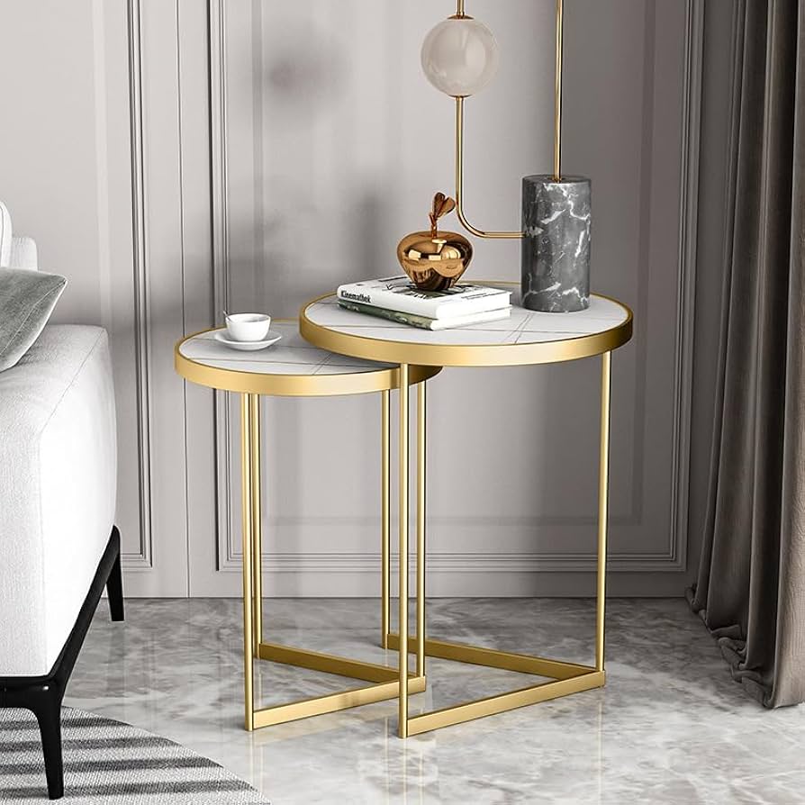 センターテーブル ネストテーブル 丸円型テーブル天板大理石調 北欧風ローテーブル 楽天市場】ネストテーブル 2個セット センターテーブル セラミック