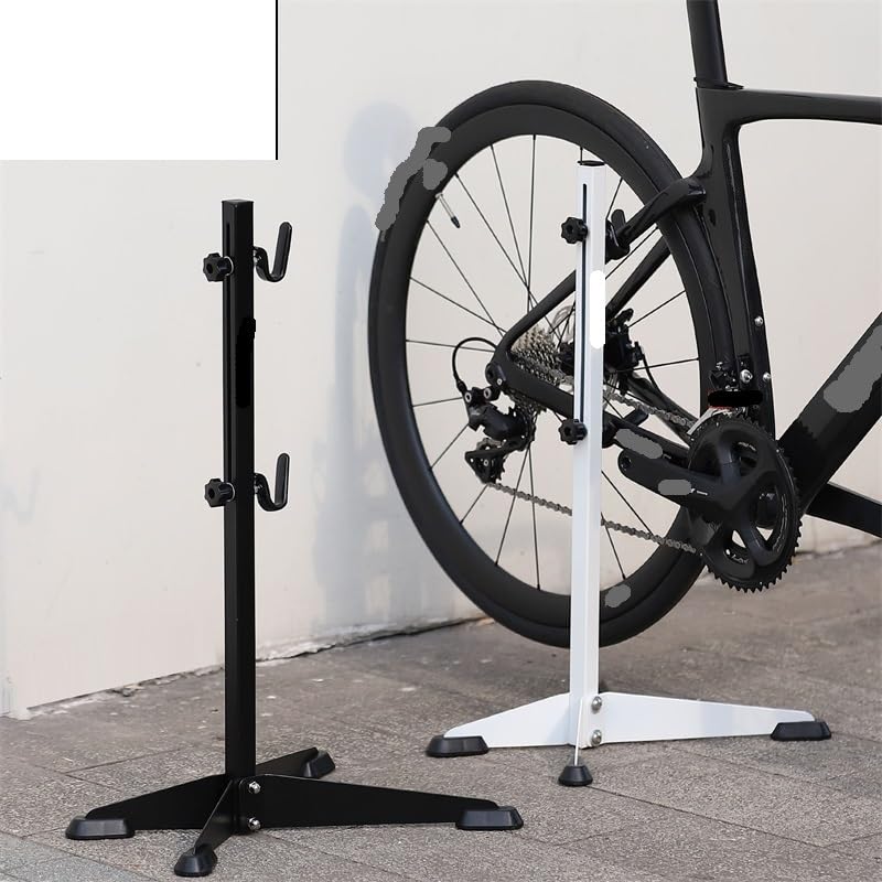 Soporte Bicicleta Estacionamiento de Bicicletas Desmontable Soporte de Almacenamiento de Bicicletas en Garaje Interior Soporte de reparación de Bicicletas Soporte Bicicletas Suelo(White)