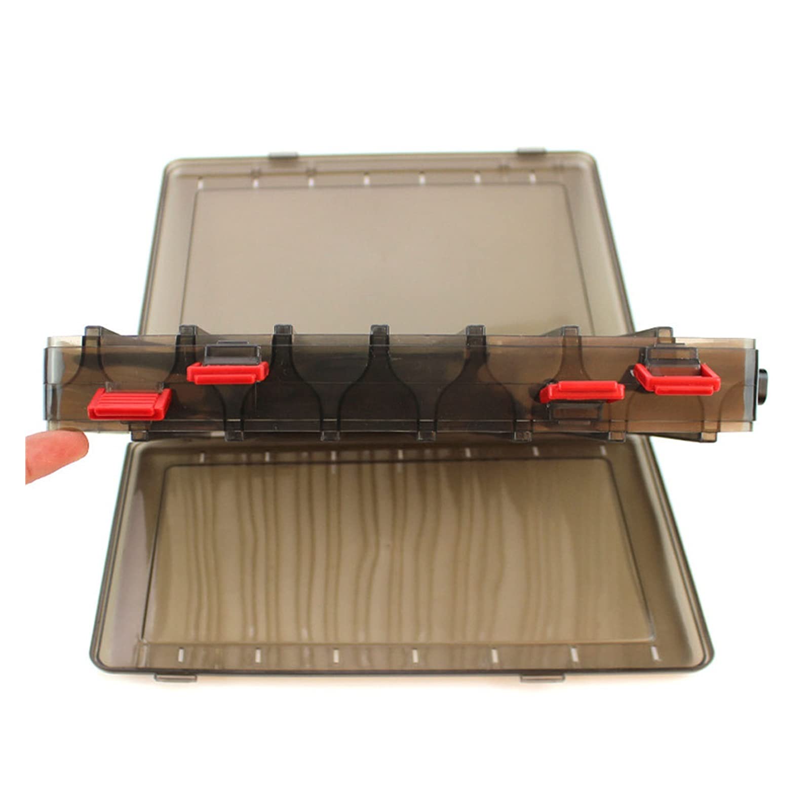 Caja de Almacenamiento Para Anzuelos de Pesca Tackle de pesca Pesca de doble cara Pesca de plástico Caja de señuelos de pesca grande Cajas de gancho de señuelos Caja de topes 14 compartimentos Contene