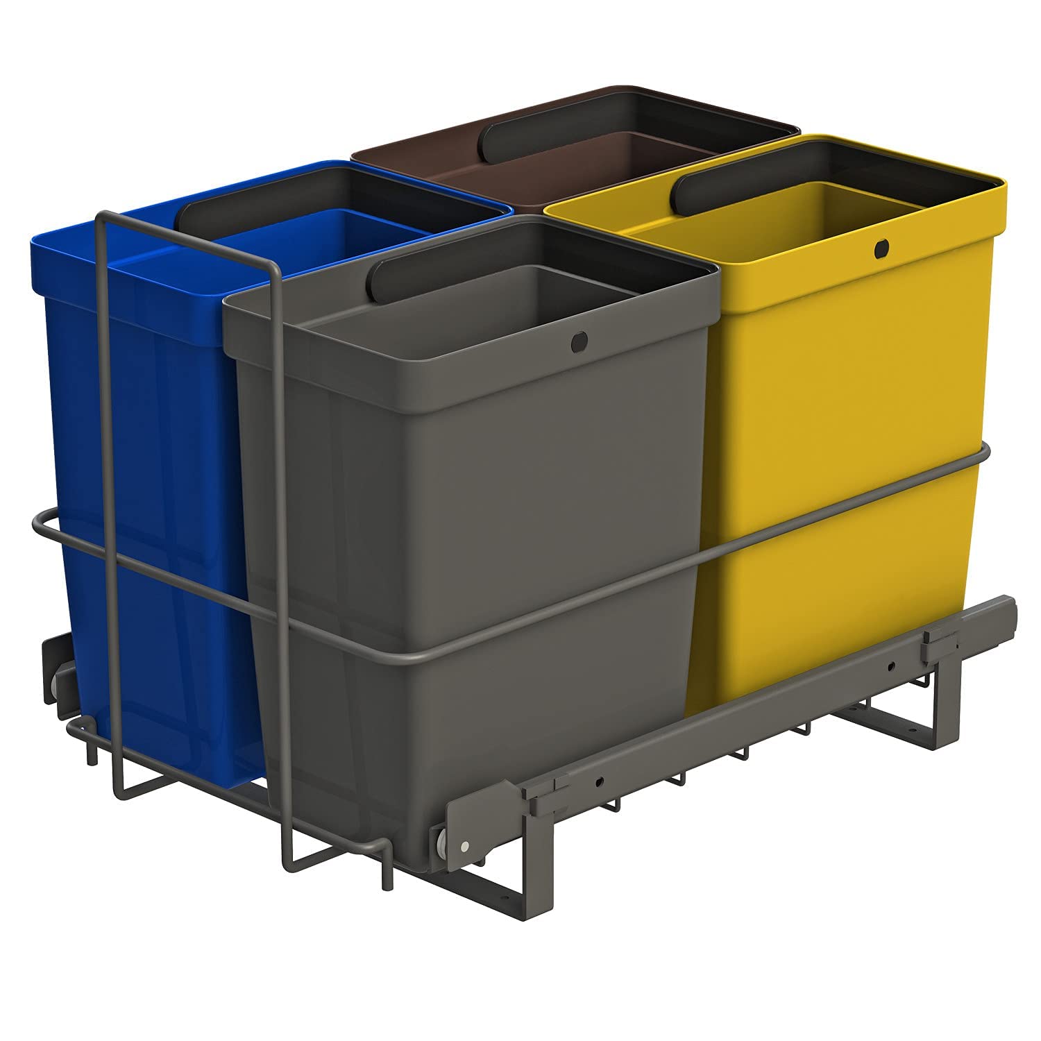 LM 530 ECO Recycled Waste Bin 8 Litres Narrow Space Saving 15 x 23 x 28,5 cm Ideale per l'installazione in un LM Waste Bin Separation
