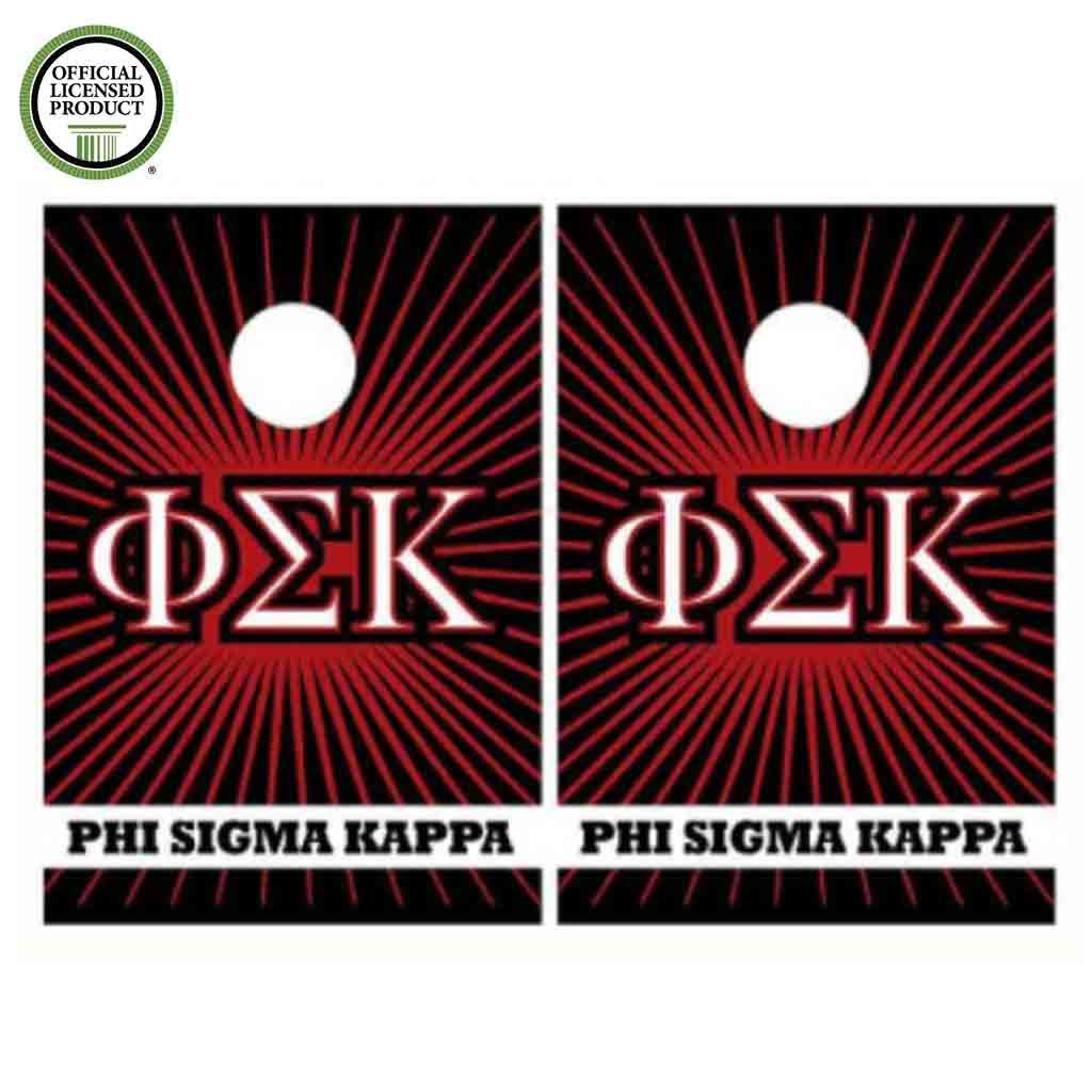 VictoryStore Cornhole Games - Phi Sigma Kappa Cornhole Bag Toss Game - Starburst - 8 Bags Included