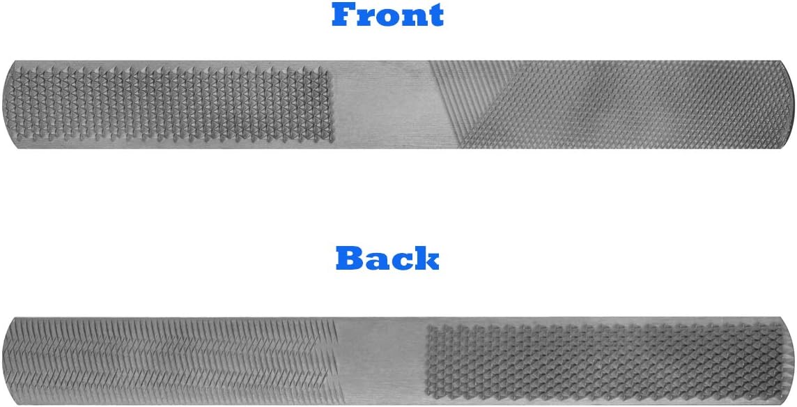4 Way Wood Rasp, Multi-Functional Carbon Steel Wood File, Half Round Flat & Needle Crafting, 4 In 1 Hand Files for Carpentry Woodworking.