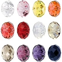 BEADNOVA 3mm Briolette Glass Rondelle Crystal Beads for Jewelry Making1200pcs