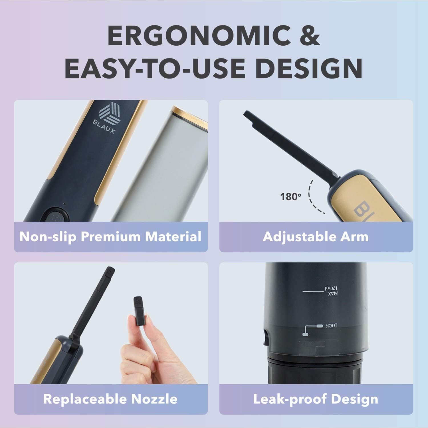 BLAUX Electric Portable Bidet Sprayer - Portable Toilet Cleaning Experience | Portable Shower For Personal Cleaning | Portable Washer | Portable Bidet For Toilet On The Go - - 