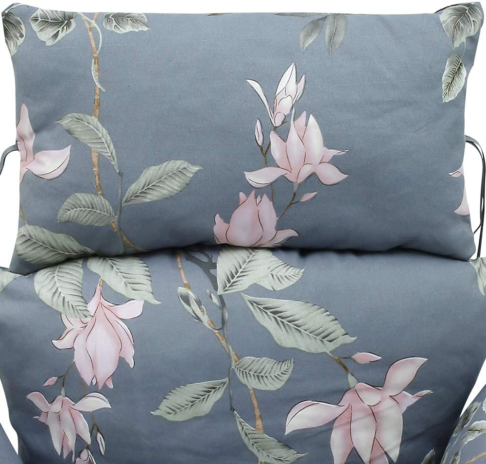 Cojín colgante para silla de huevo para patio, jardín, al aire libre, estampado floral, cómodo cojín de asiento para columpio para relajación de vacaciones