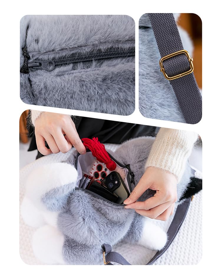 Image of Women Animal Teddy Bear Plush Backpack with Adjustable Straps (Cartoon Dog)