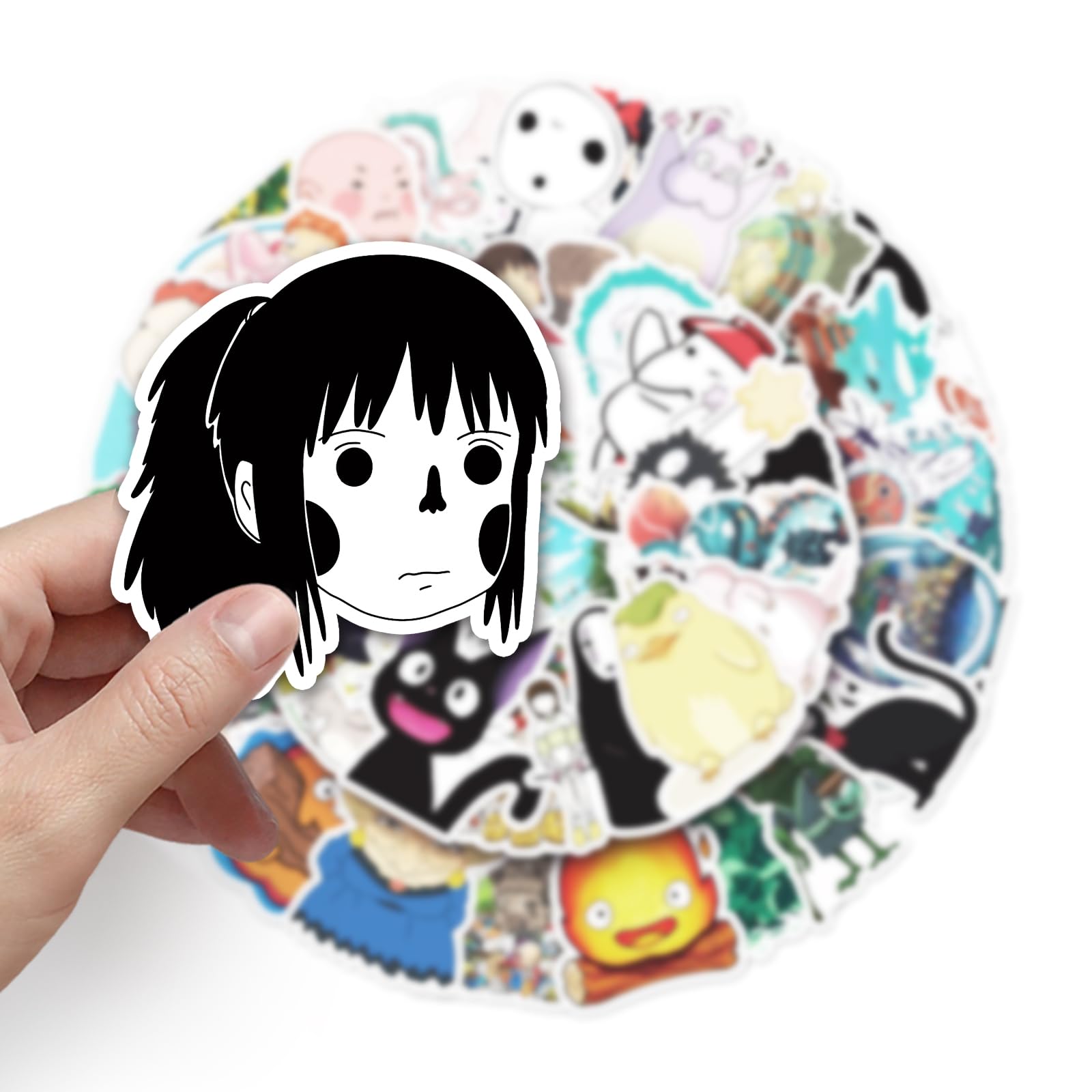 50 Adesivi Ghibli Cinema per Computer Portatili - PVC Impermeabile per Decorazioni Fai Da Te, Stile Graffiti per Auto, Moto, Laptop, Biciclette, Skateboard, Sci, Snowboard, Bagagli