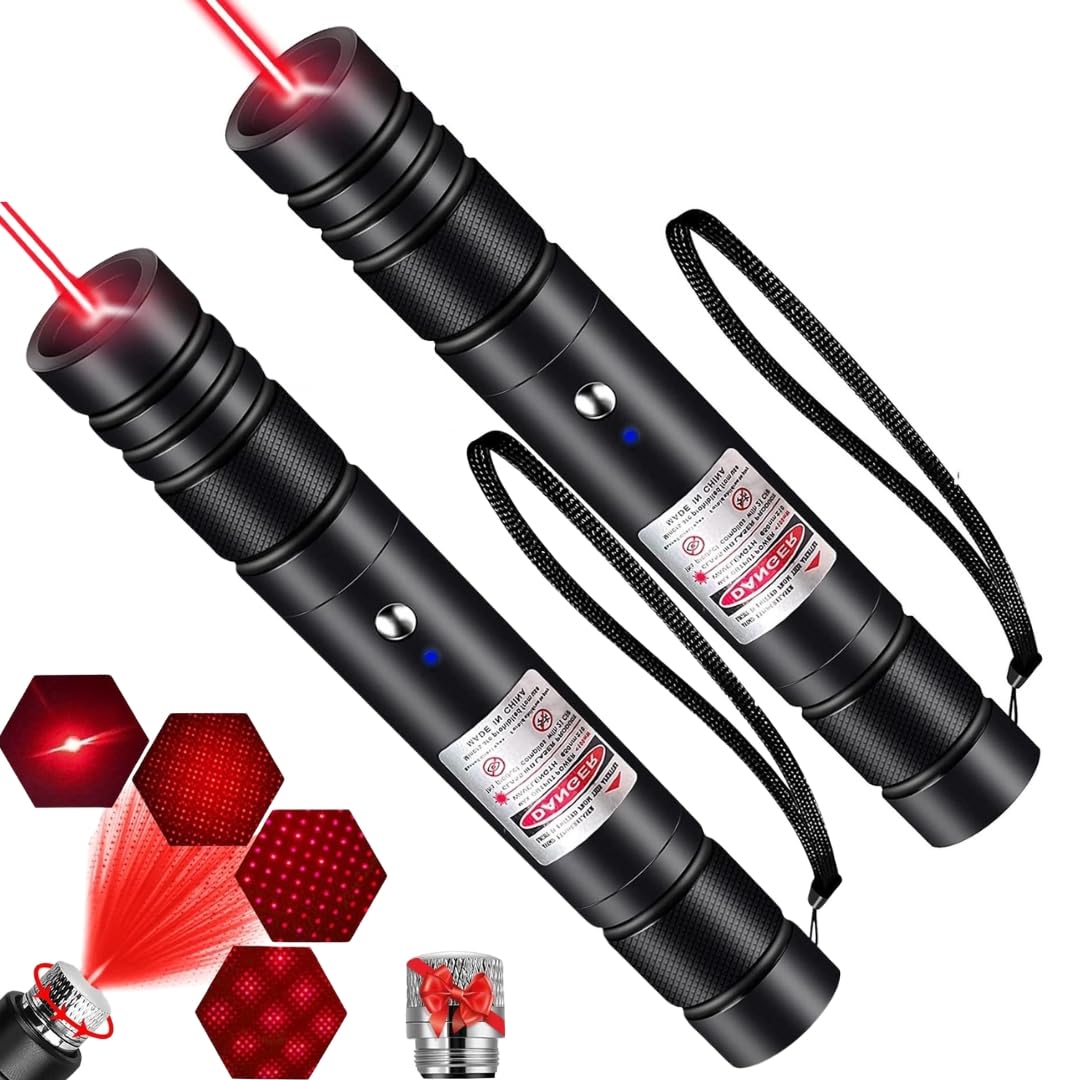 COOLCOLD Laser Light | USB Rechargeable Green, Laser Pointer | Long Range, Laser Light Powerful | for Party, Disco Adjustable Mode, 2000m Handheld Laser Pen, Suitable for Camping(Red, Pack-2)-image-35
